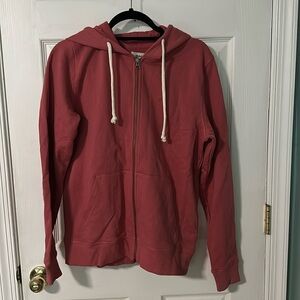 NWT Pact Cotton Hoodie in Coral Small